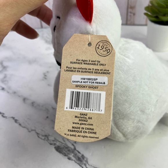 Ganz Spooky Ghost Devil Plush 7.25" Smiling Halloween Toy - Picture 4 of 5